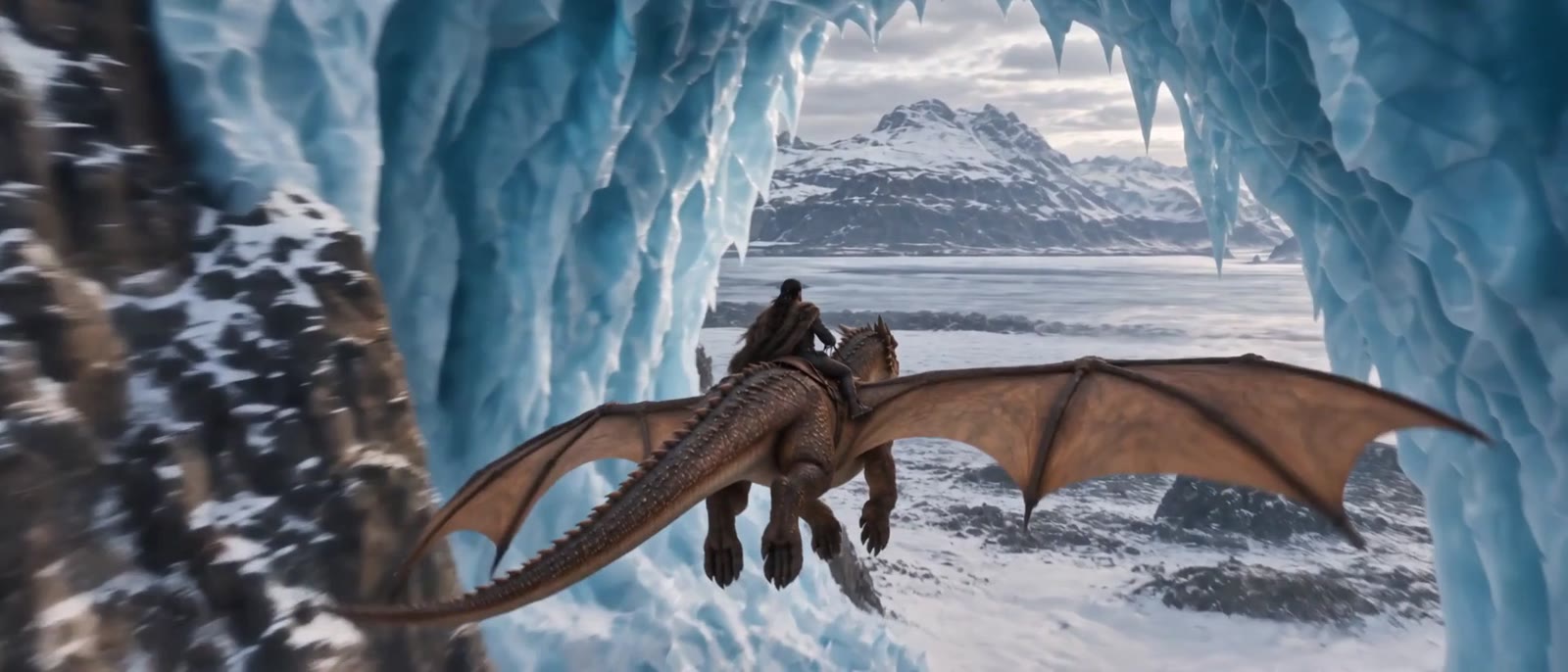 Sean and Cinder crossing the frozen frontier